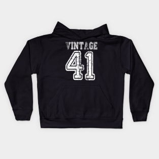 Vintage 41 1941 2041 T-shirt Birthday Gift Age Year Old Boy Girl Cute Funny Man Woman Jersey Style Kids Hoodie